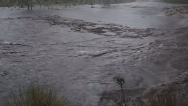 Flood waters nearly Killarney captured by Sue and Tony Hoopmann.