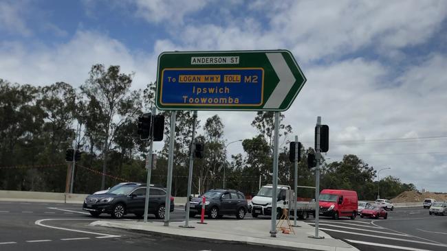 Turning on to the Logan Motorway. 