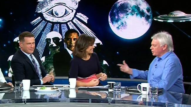 Lisa Wilkinson takes on conspiracy theorist David Icke on moon theory