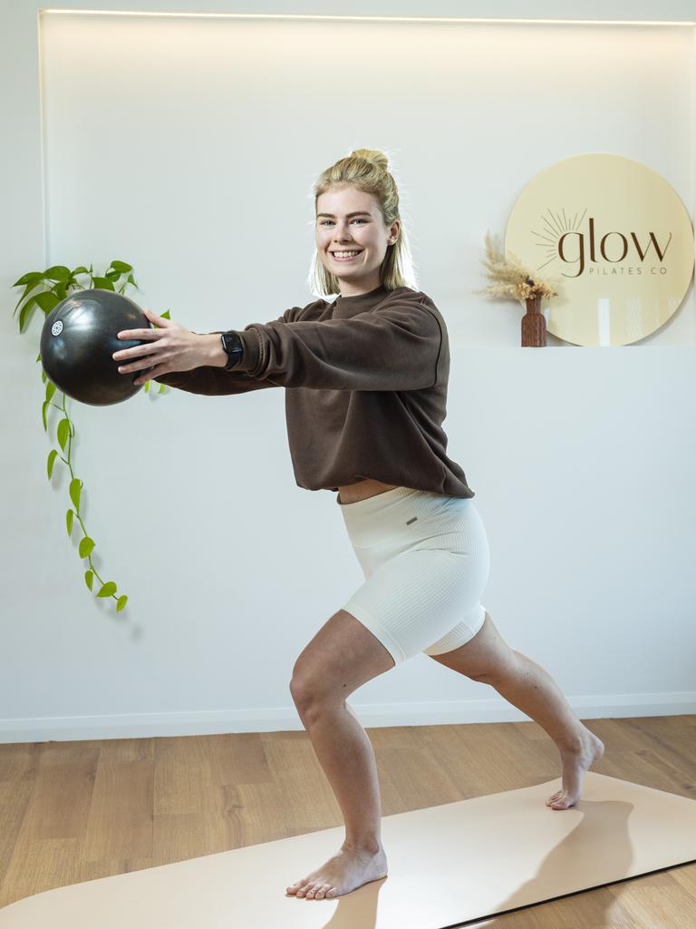 Emily Glennie has opened her Glow Pilates Co to service Gowrie Junction and the surrounding areas, Monday, July 11, 2022. Picture: Kevin Farmer