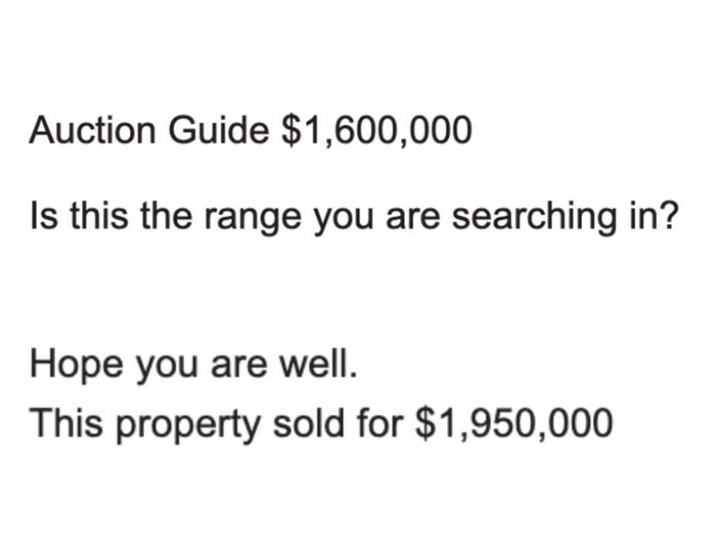 One example of a property price guide and its eventual sale price difference significantly.