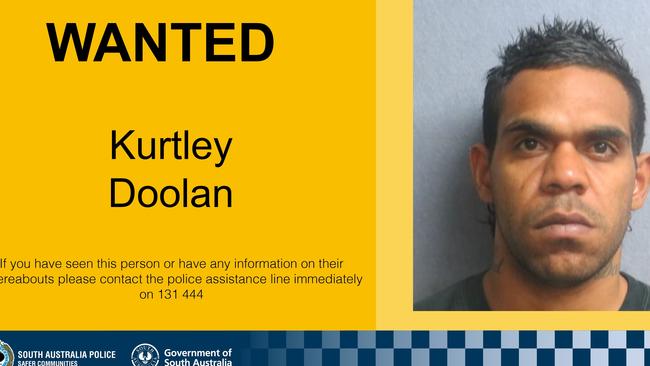 Wanted man Kurtley Doolan, who has escaped from custody. Picture: SA Police