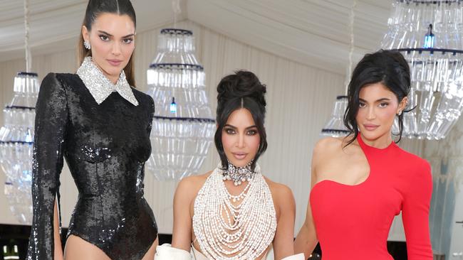 NEW YORK, NEW YORK - MAY 01: (L-R) Kendall Jenner, Kim Kardashian, and Kylie Jenner attend The 2023 Met Gala Celebrating "Karl Lagerfeld: A Line Of Beauty" at The Metropolitan Museum of Art on May 01, 2023 in New York City. (Photo by Kevin Mazur/MG23/Getty Images for The Met Museum/Vogue)