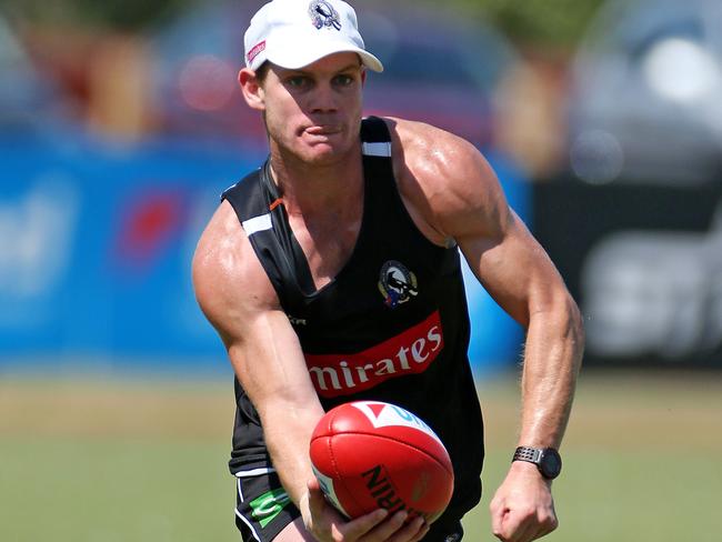 Taylor Adams in action at Collingwood training. Picture: Mark Stewart