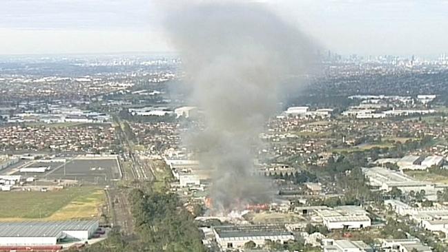 Smoke above Coolaroo. Picture: 7 News