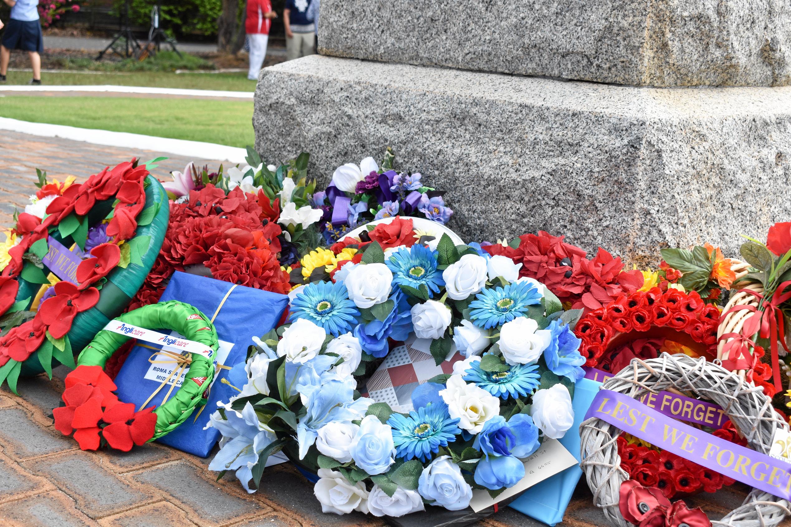 The Roma Anzac Day march and service, 2019. Picture: Ellen Ransley