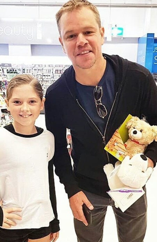 Matt Damon meets fans at Kmart Ballina. Picture: Instagram 