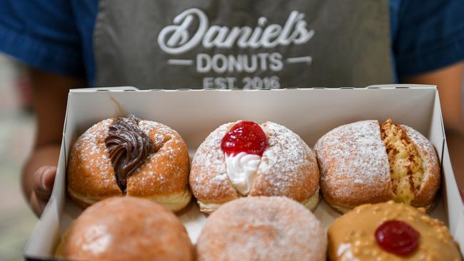 Daniel's Donuts in Springvale with their new vegan range. Picture: Penny Stephens.