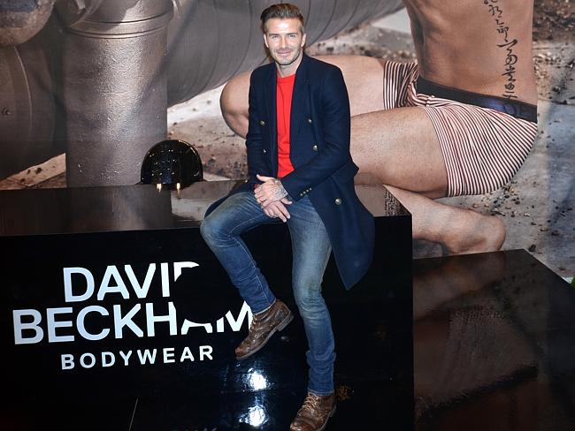 David Beckham launches his Bodywear underwear collection at H&M, New York.