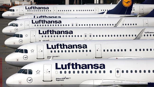 Wings clipped ... Lufthansa aircraft are parked as Lufthansa pilots went on a three-day-s