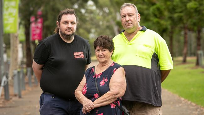 School cleaners (L-R) Mitchell Elliott, Ferdie Dorner and Mary are fronting the United Workers’ Union’s campaign to end the privatisation of cleaning contracts. Picture: Julian Andrews