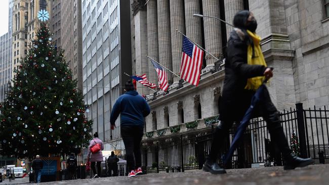 Despite the coronavirus shock, US indexes posted solid gains in 2020. Picture: AFP