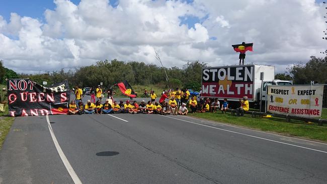 Protesters halted the Queen's baton this morning: Picture Jerard Williams