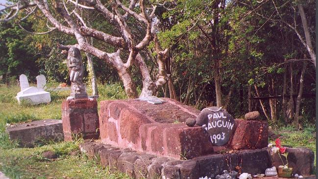 The grave of French artist Paul Gauguin.