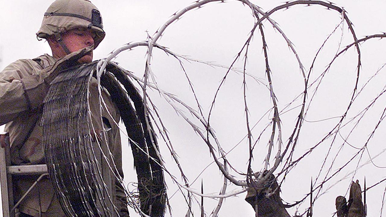 A US soldier stands guard in Kabul. Picture: Rob Elliott/AFP