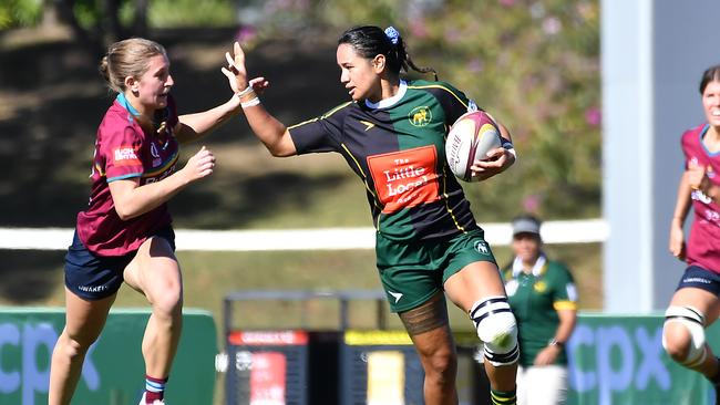 Queensland Premier Women's rugby action between UQ and Wests Saturday June 17, 2023. Picture, John Gass