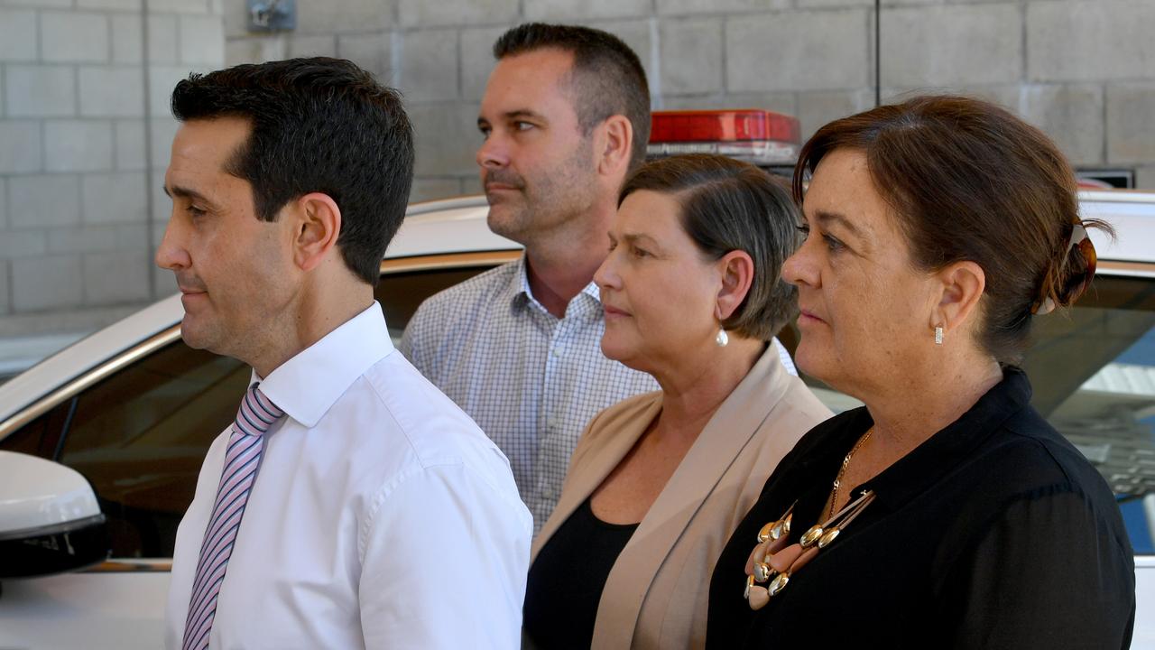 Premier David Crisafulli with Member for Townsville Adam Baillie, Member for Mundingburra Janelle Poole and Member for Thuringowa Natalie Marr on his first visit north after being sworn-in. Picture: Evan Morgan