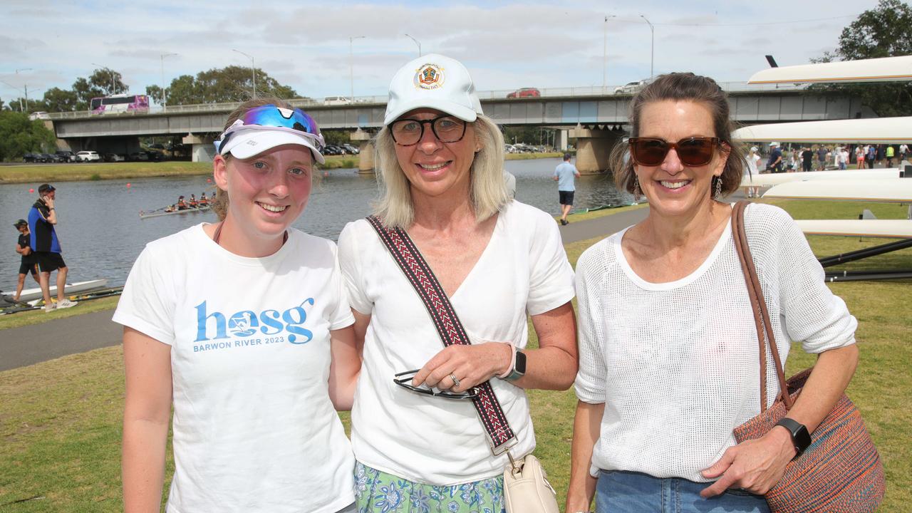 144th Barwon Regatta: Sacha Laidlaw, Sarah Laidlaw and Fiona Koch. Picture: Mark Wilson