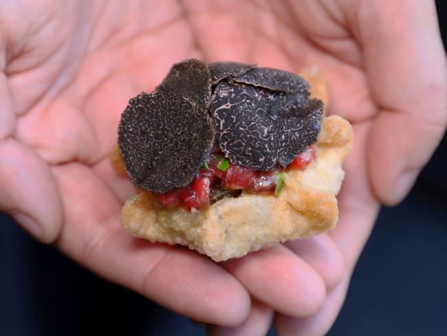 Truffle wagyu tartare at SOUL Dining. Picture: Jenifer Jagielski