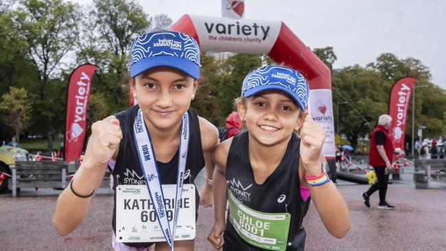 HOBART AIRPORT MARATHON 2024 Chloe Edgtton and Katherine Edgtton. Picture: Caroline Tan