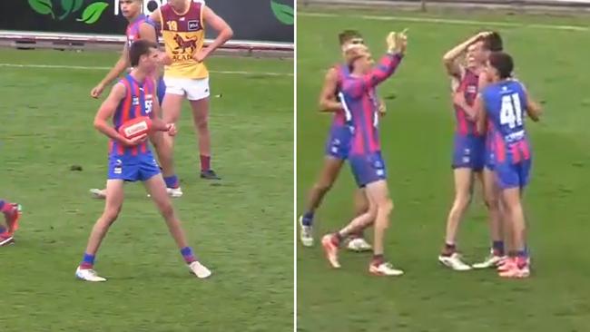 Will Darcy kicked the sealer for Oakleigh Chargers in his Coates Talent League debut.