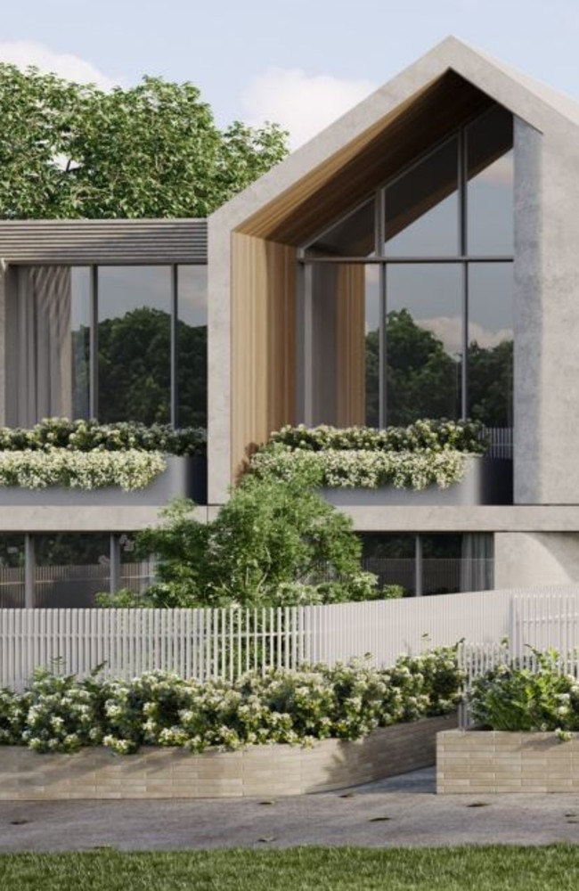 The developer says the townhouses were designed with the site’s history in mind. Source: Fathom Group.