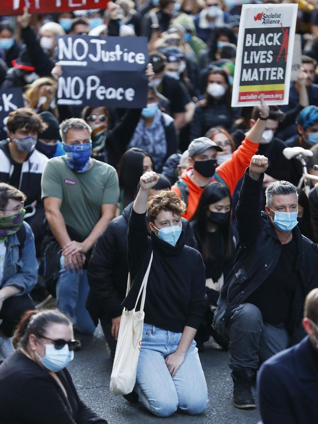 Powerful images from the protest. Picture: Sam Ruttyn