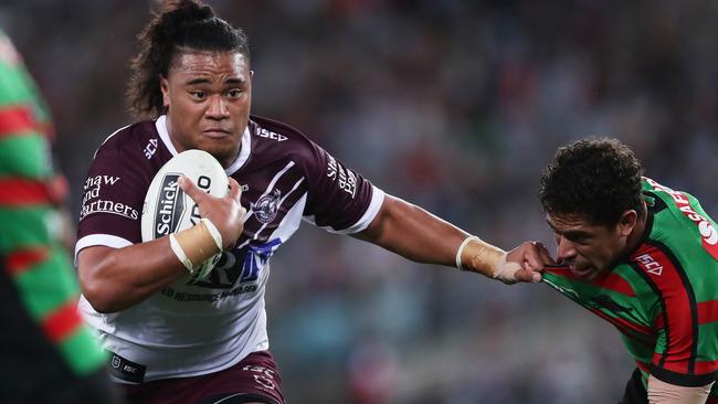 Moses Suli had a mixed night for the Sea Eagles. Picture: Getty Images