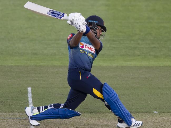 Sri Lanka’s Chamari Athapaththu smacked 113 from 66 balls in a knock that included six sixes. Picture: AAP