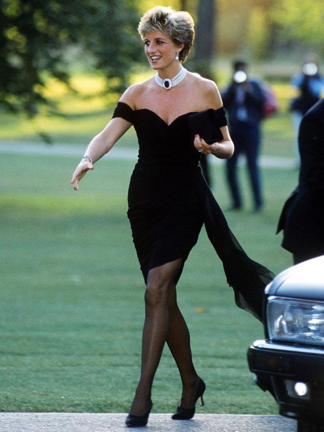 Princess Diana in the ‘revenge’ dress in 1994. Picture: Getty Images