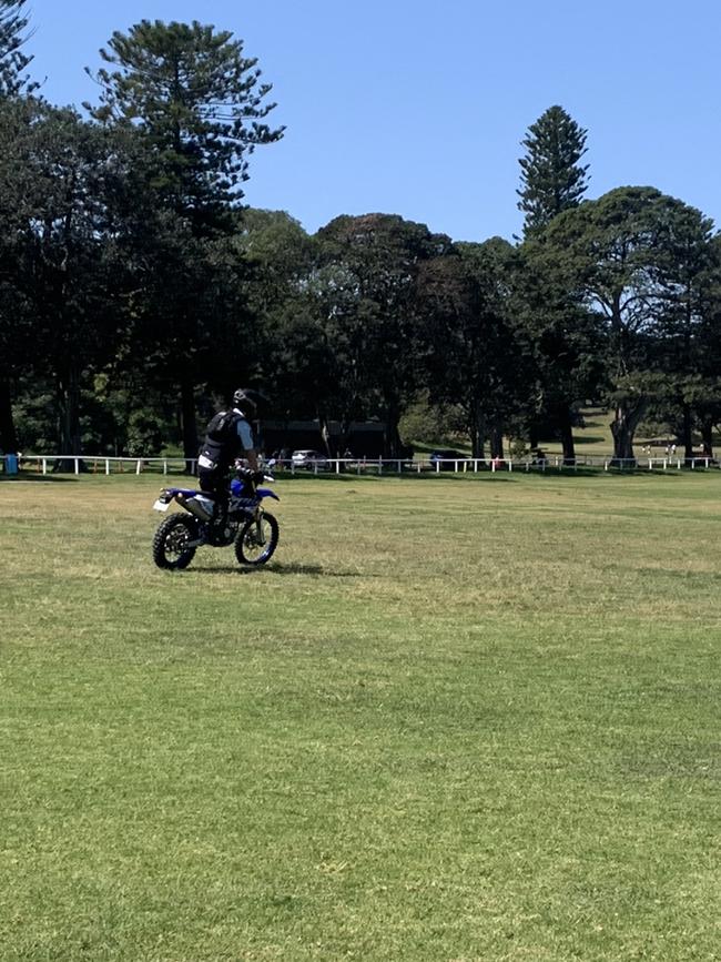 Police were seen on dirt bikes and buggy's outside Listen Out festival yesterday.