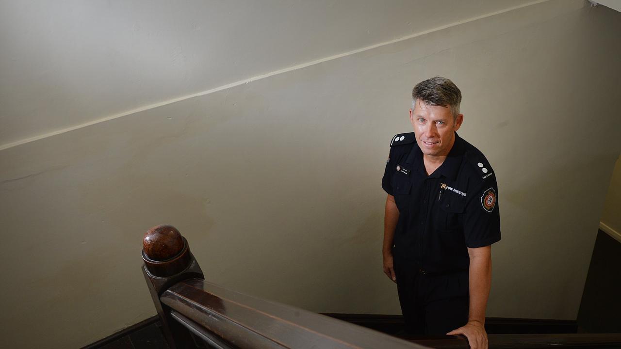 Station Officer Matthew Phillips hears foot steps in the fire station at times. Photo Renee Albrecht/Gympie Times