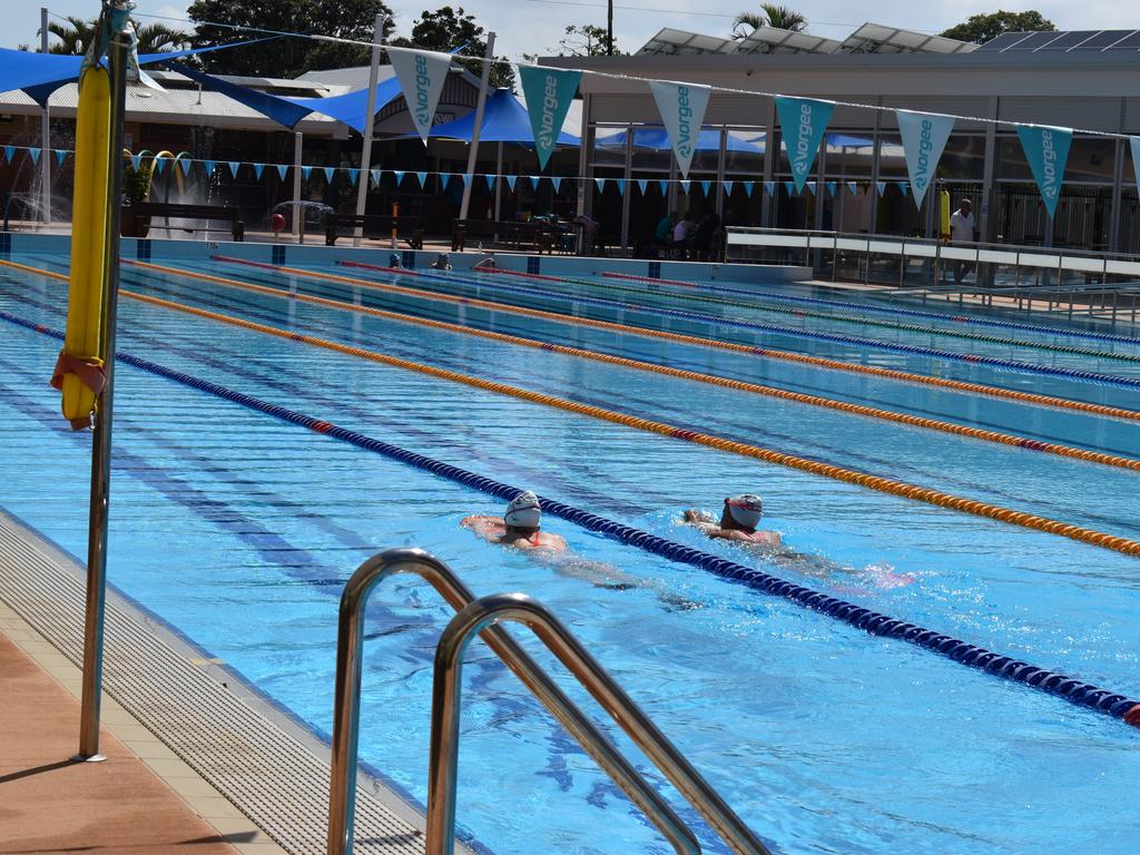 A few of the high performance camp complete their training at the Alstonville Aquatic centre.