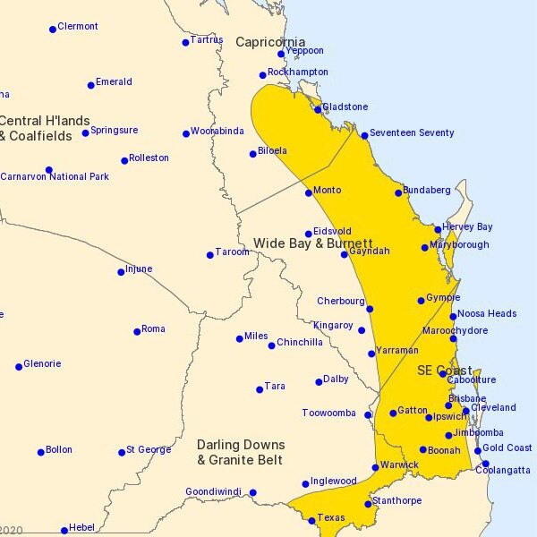 Thunderstorms are threatening southeast Queensland. Picture: BOM