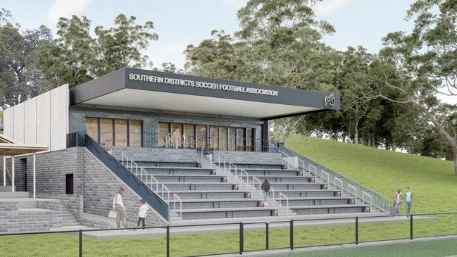 An artist’s impression of Ernie Smith Reserve in Moorebank.