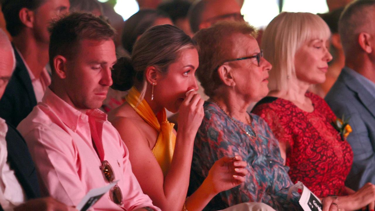 Family and friends gathered to pay tribute to Daniel Lightfoot, the Australian Fashion Icon who will be proudly loved, remembered and celebrated forever. Daniel’s daughter Paris Lightfoot. Picture: NCA NewsWire/Tertius Pickard