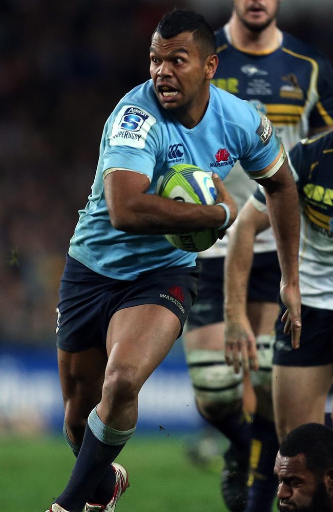 Waratahs star Kurtley Beale in space against the Brumbies during their sudden-death semi-final last year.