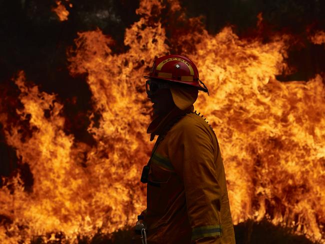 The bushfires created massive climate concern around the globe - but in Australia, concern levels actually dropped. Picture: Brett Hemmings/Getty Images