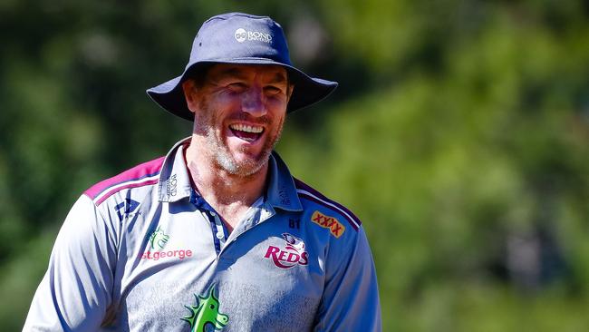 Queensland Reds head coach Brad Thorn attends a team rugby training session in Brisbane on May 25, 2020. (Photo by Patrick HAMILTON / AFP) / -- IMAGE RESTRICTED TO EDITORIAL USE - STRICTLY NO COMMERCIAL USE --