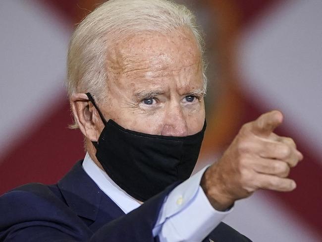 TAMPA, FL - SEPTEMBER 15: Democratic presidential nominee and former Vice President Joe Biden participates in a roundtable event with military veterans at Hillsborough Community College on September 15, 2020 in Tampa, Florida. Biden is making stops in Tampa and Kissimmee in the pivotal swing state of Florida.   Drew Angerer/Getty Images/AFP == FOR NEWSPAPERS, INTERNET, TELCOS & TELEVISION USE ONLY ==