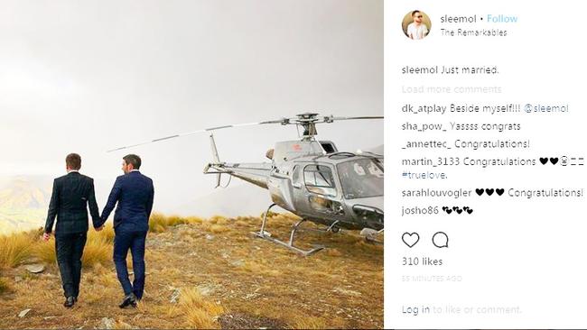 Shannon Molloy and Rob Battisti are married on a mountaintop in NZ’s the Remarkables in a joyous ceremony on Saturday.