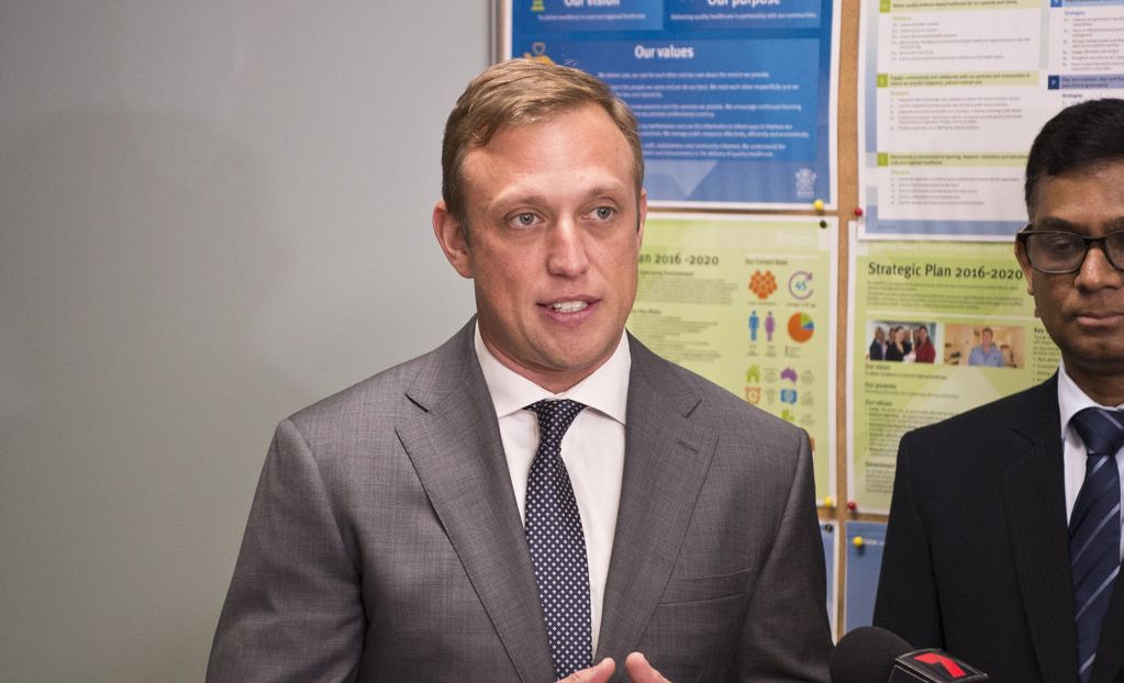 Queensland Health Minister Steven Miles at Toowoomba Hospital talks to media about delivering renal specialist outreach clinics via telehealth to Cherbourg, Friday, April 27, 2018. Picture: Kevin Farmer