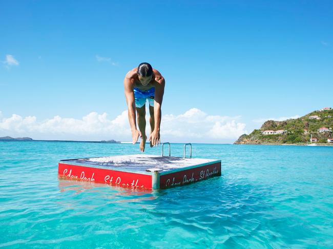 A floating dock at Eden Rock, St Barts.