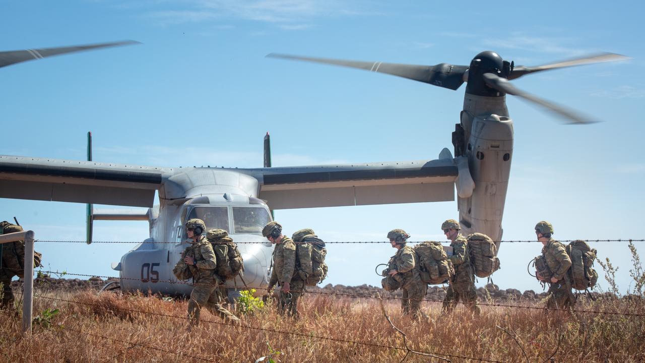 Australian Army soldiers, pictured at a training exercise in 2021, will not be called in to help with the Russian-Ukrainian conflict.