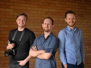 NEW TO THE TEAM: New journalists at The Gympie Times (from left) Jacob Carson, Scott Kovacevic and Rowan Schindler. Picture: Renee Albrecht