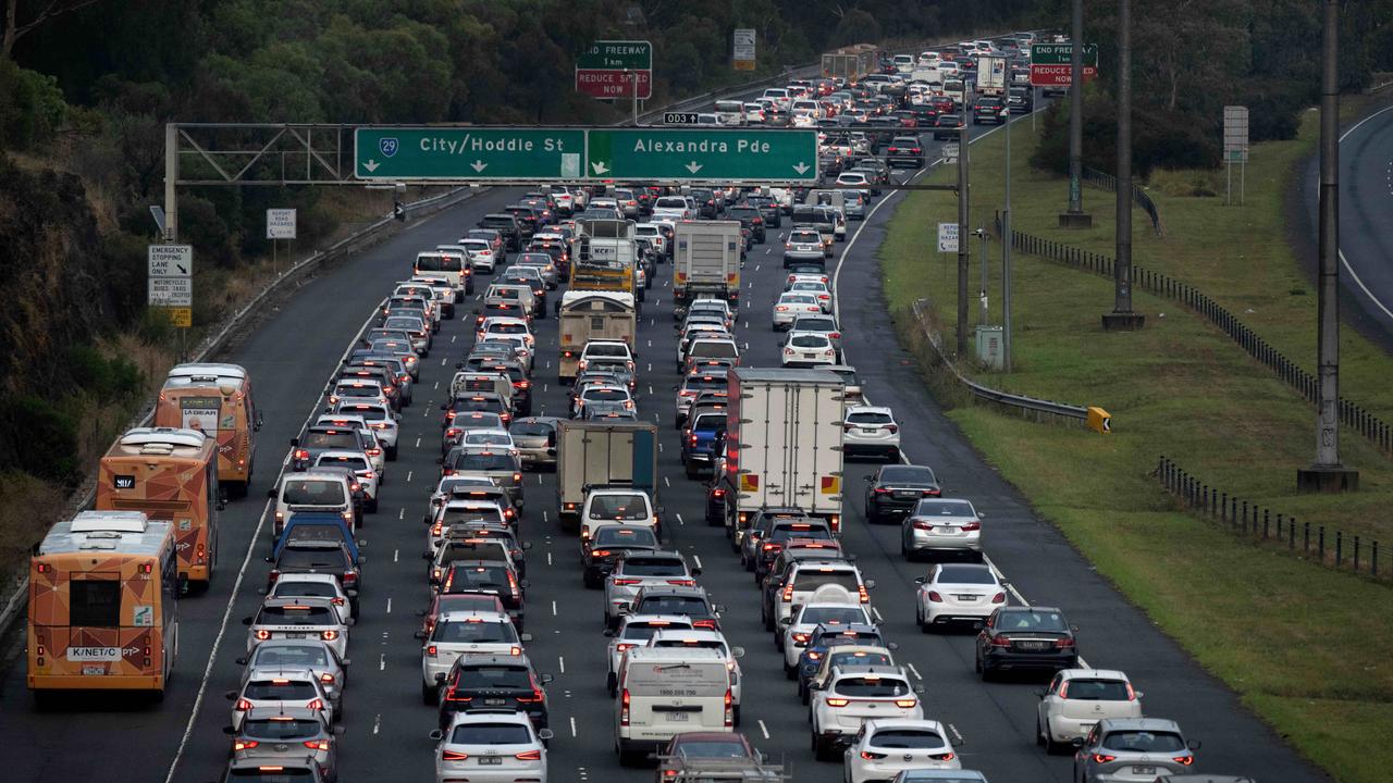 The family were sick of the traffic congestion in Melbourne. Picture: Tony Gough