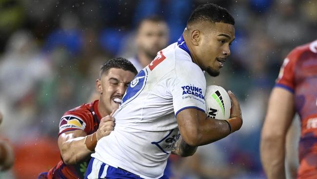 Canterbury prop Lipoi Hopoi made his NRL debut against Newcastle in Rd 13. Credit: NRL Images.