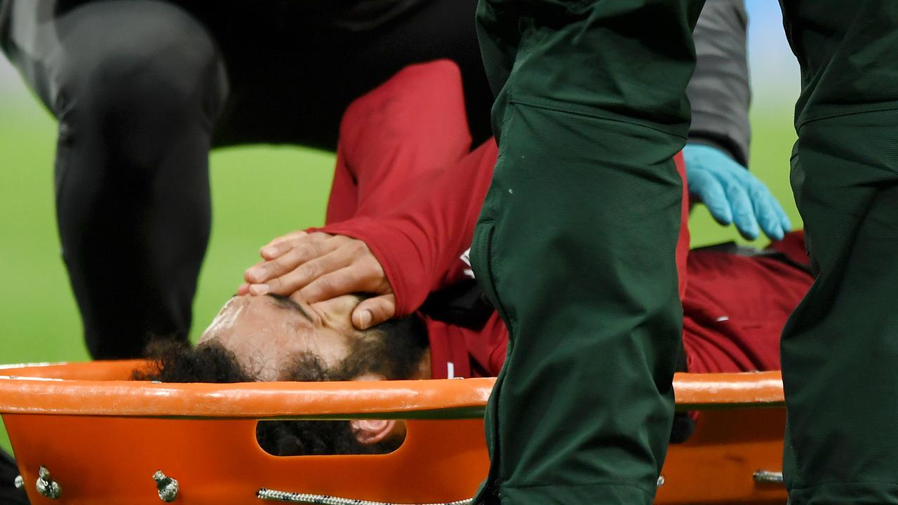 Mohamed Salah was stretched from the field