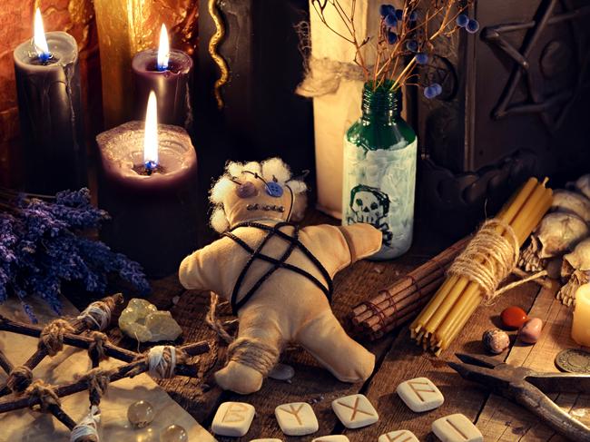 Occult, esoteric, divination and wicca concept. Mystic and vintage background