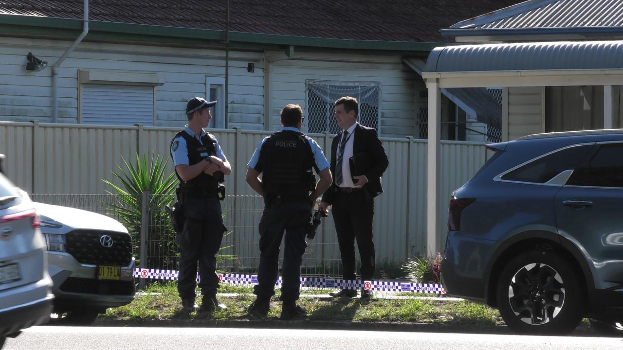 Police investigating the alleged stabbing on the Central Coast. Picture: Satria Dyer-Darmawan